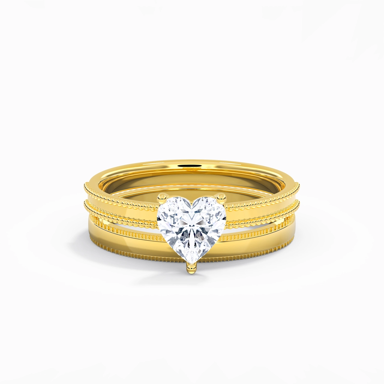14K Gold Moissanite Bridal Set