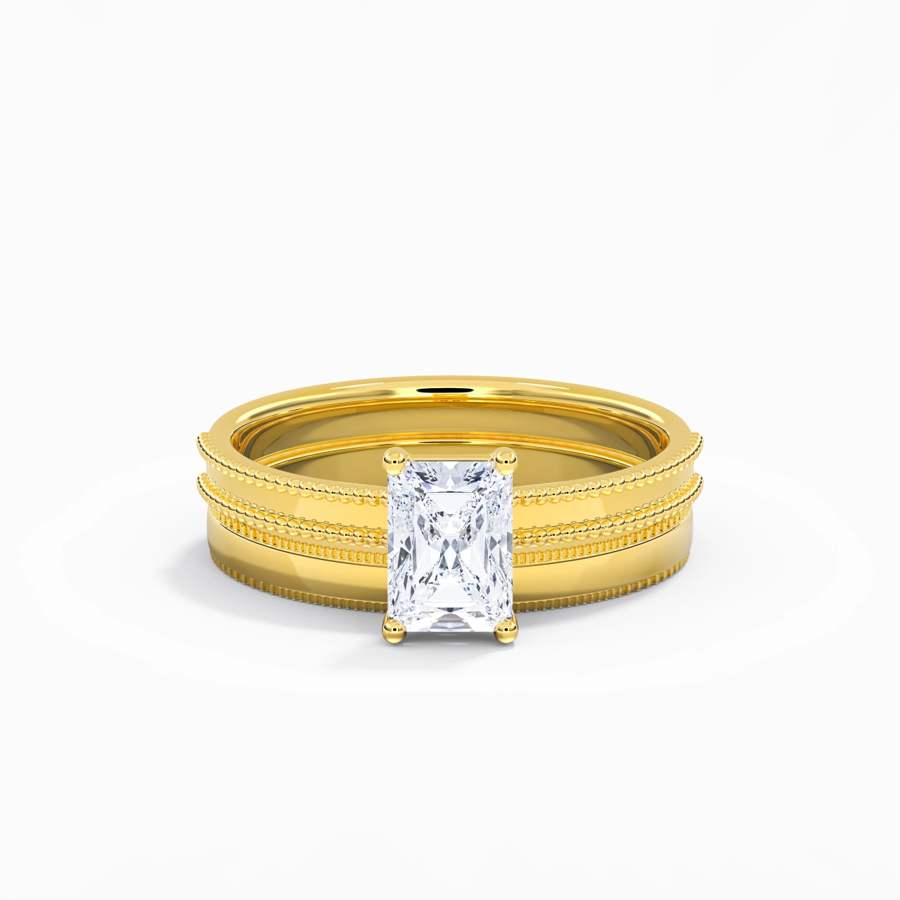 14K Gold Moissanite Bridal Set