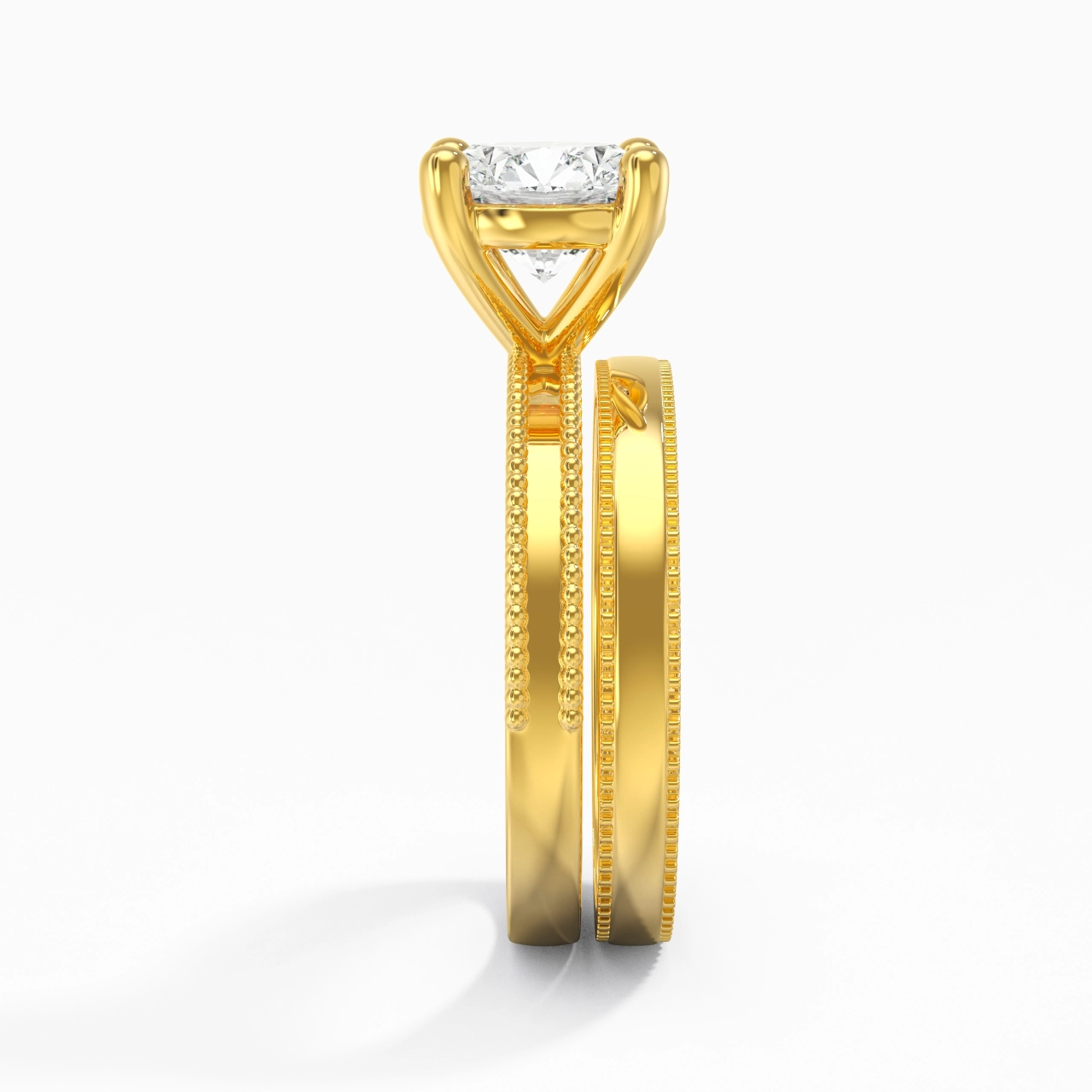 14K Gold Moissanite Bridal Set