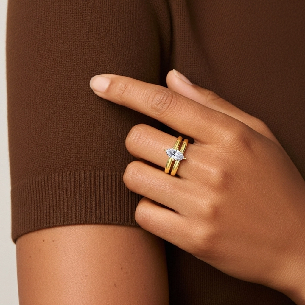 Plated Simple Bridal Set