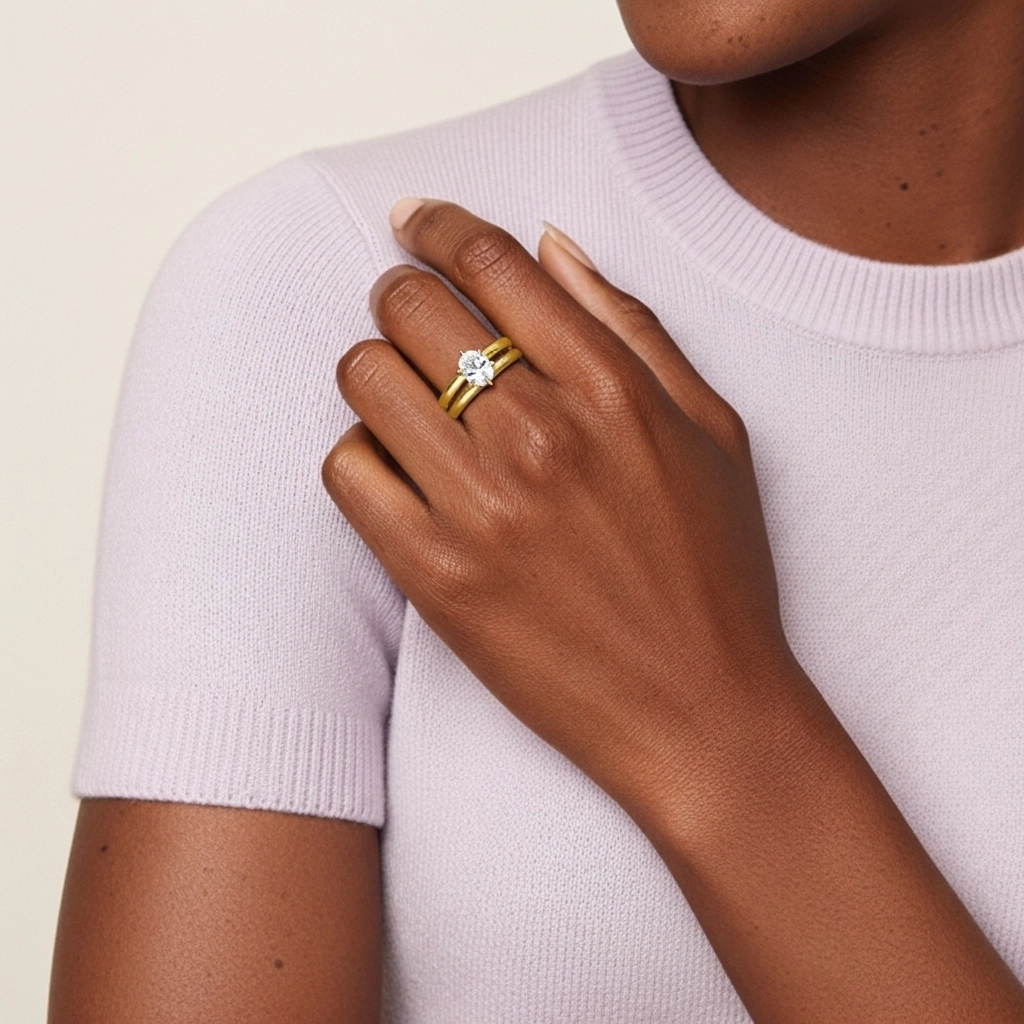 Plated Simple Bridal Set