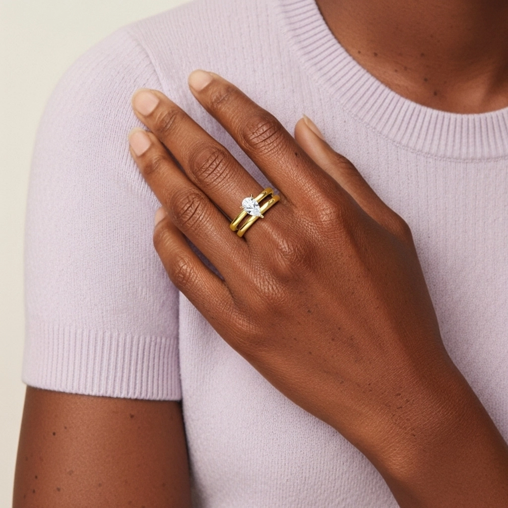 Plated Simple Bridal Set