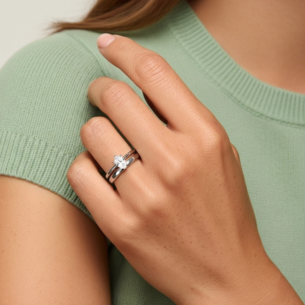 Platino Gótico Oriente - Occidente Pata tradicional Conjunto Nupcial