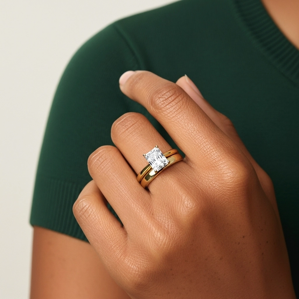 Oro 18K Gótico Oriente - Occidente Pata tradicional Conjunto Nupcial