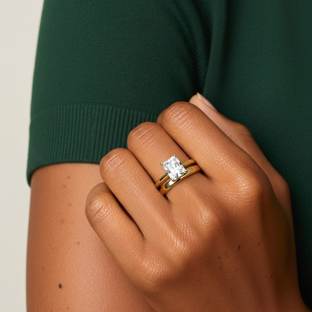 Oro 18K Gótico Oriente - Occidente Pata tradicional Conjunto Nupcial