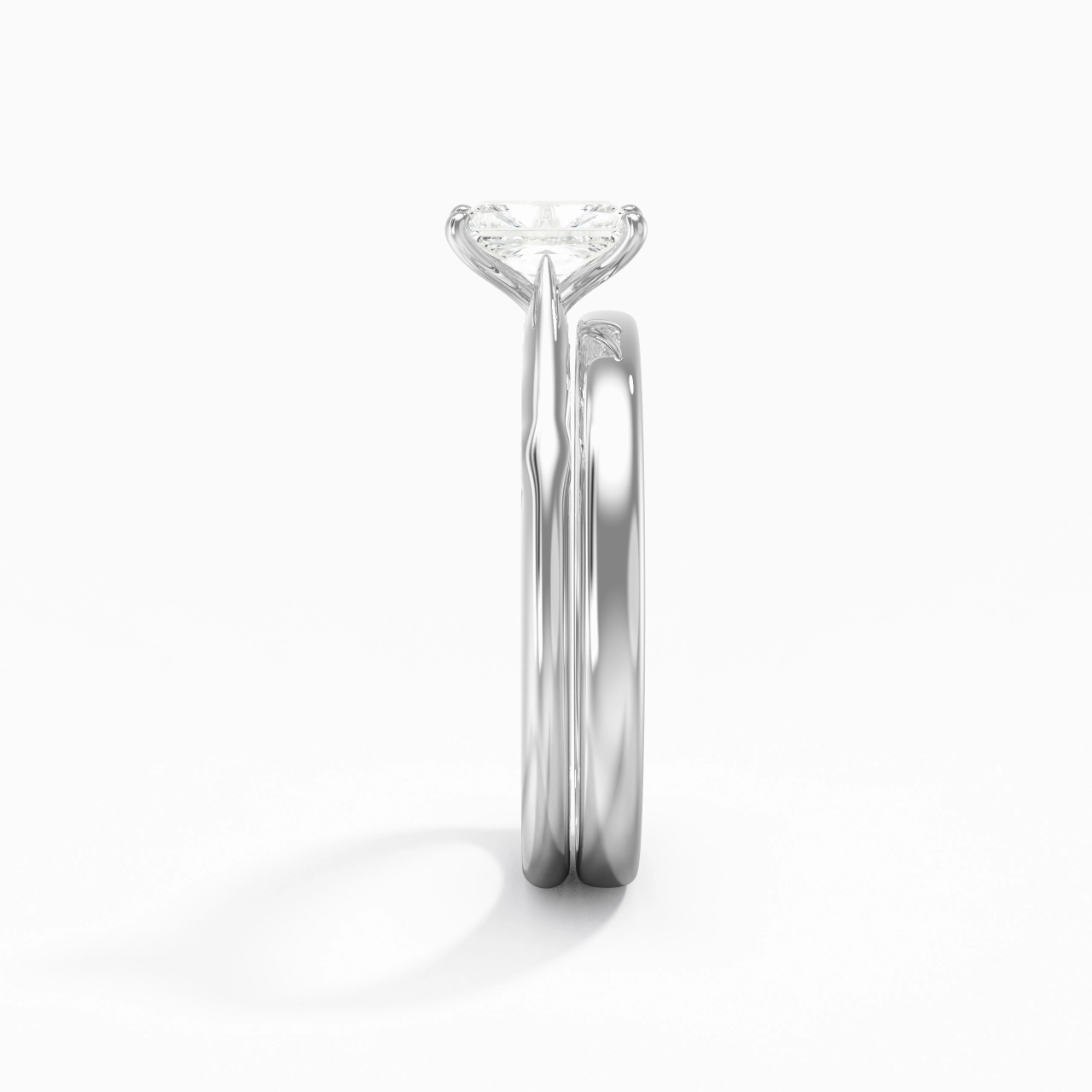 Platinum Solitaire Traditional Shank Bridal Set