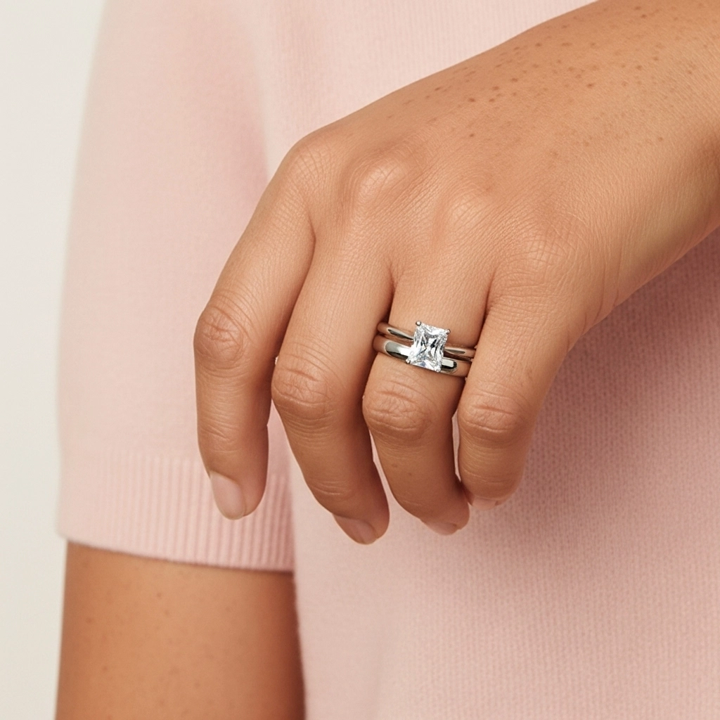 Platinum Solitaire Traditional Shank Bridal Set