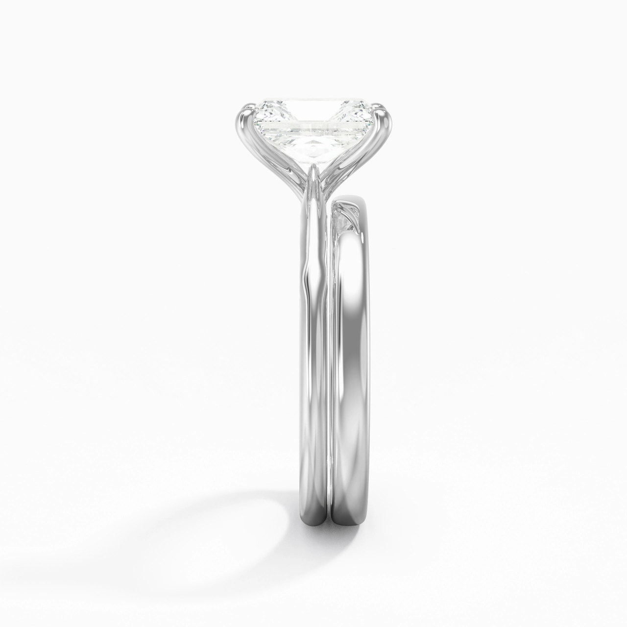 Platinum Solitaire Traditional Shank Bridal Set