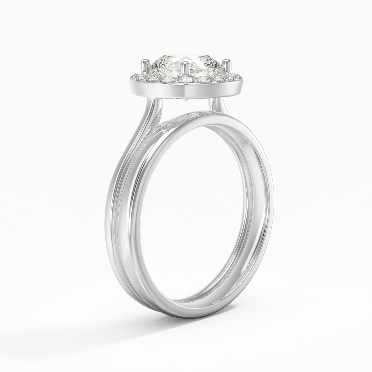 Plated Art Deco Bridal Set