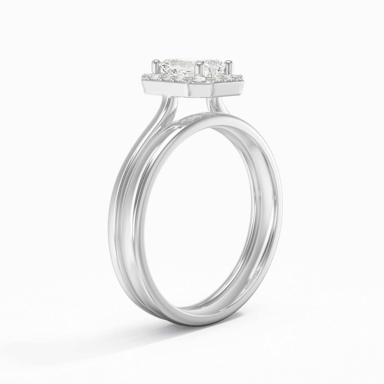 Plated Art Deco Bridal Set