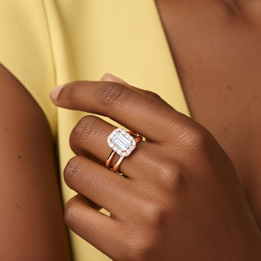 Plated Art Deco Bridal Set