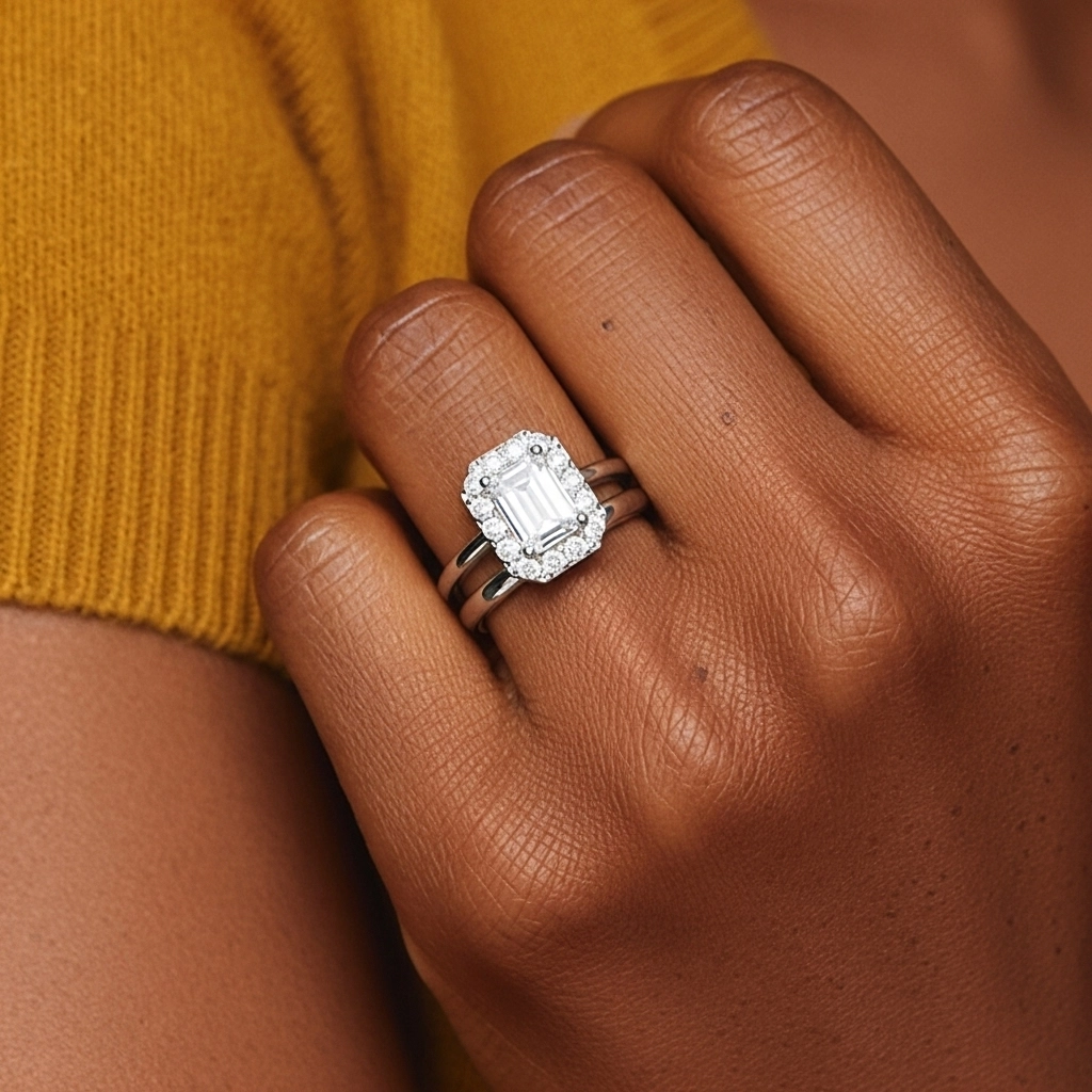 Plated Art Deco Bridal Set