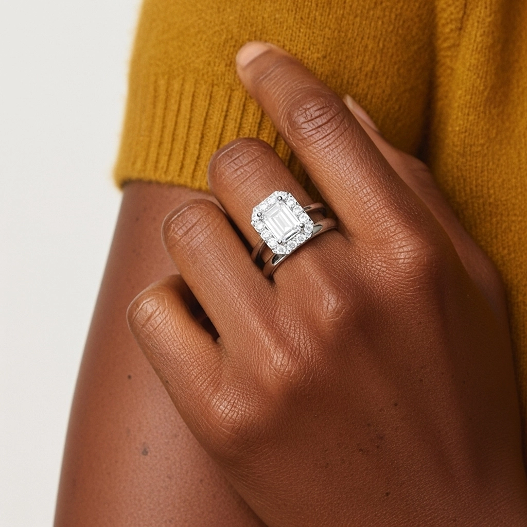 Plated Art Deco Bridal Set