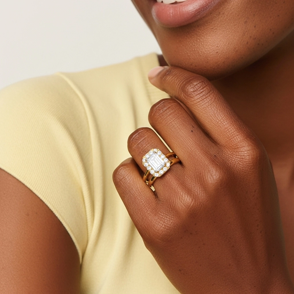 Plated Art Deco Bridal Set