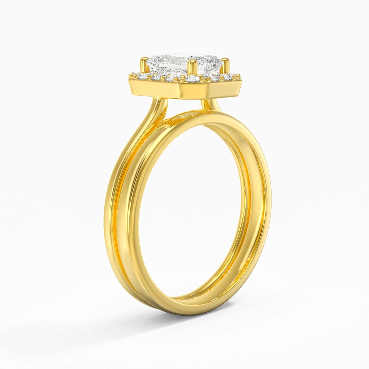 Plated Art Deco Bridal Set
