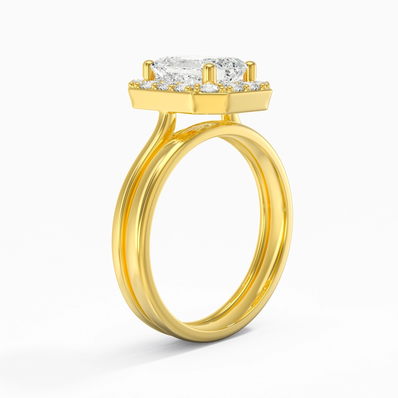 Plated Art Deco Bridal Set