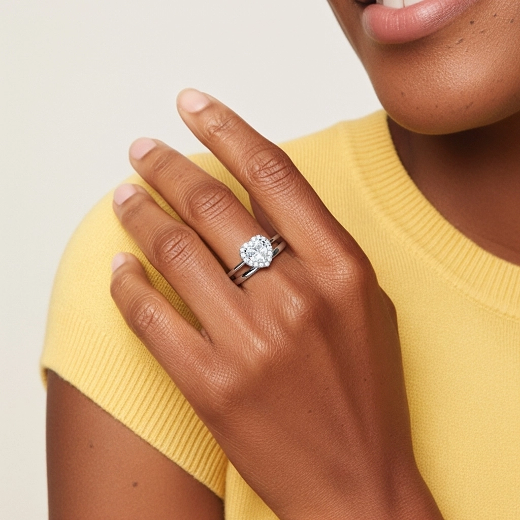 Plated Art Deco Bridal Set