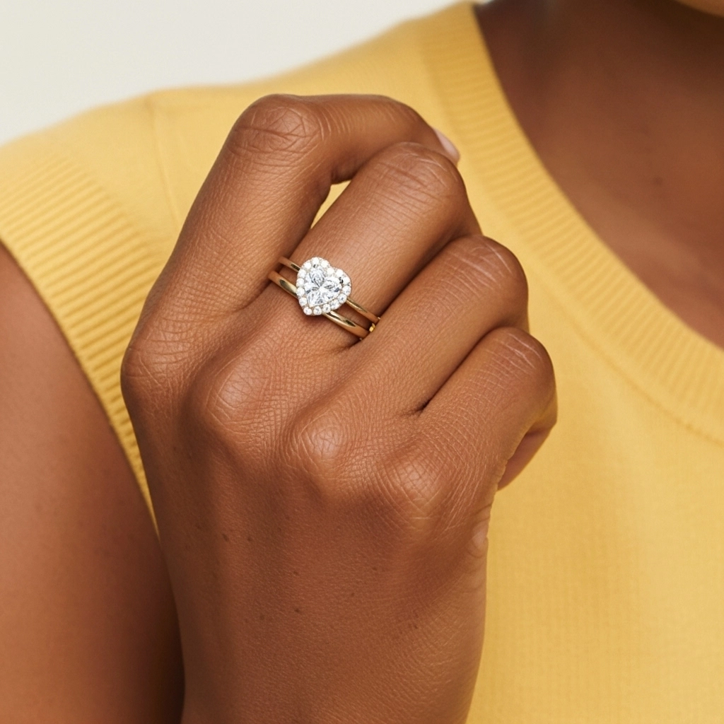 Plated Art Deco Bridal Set