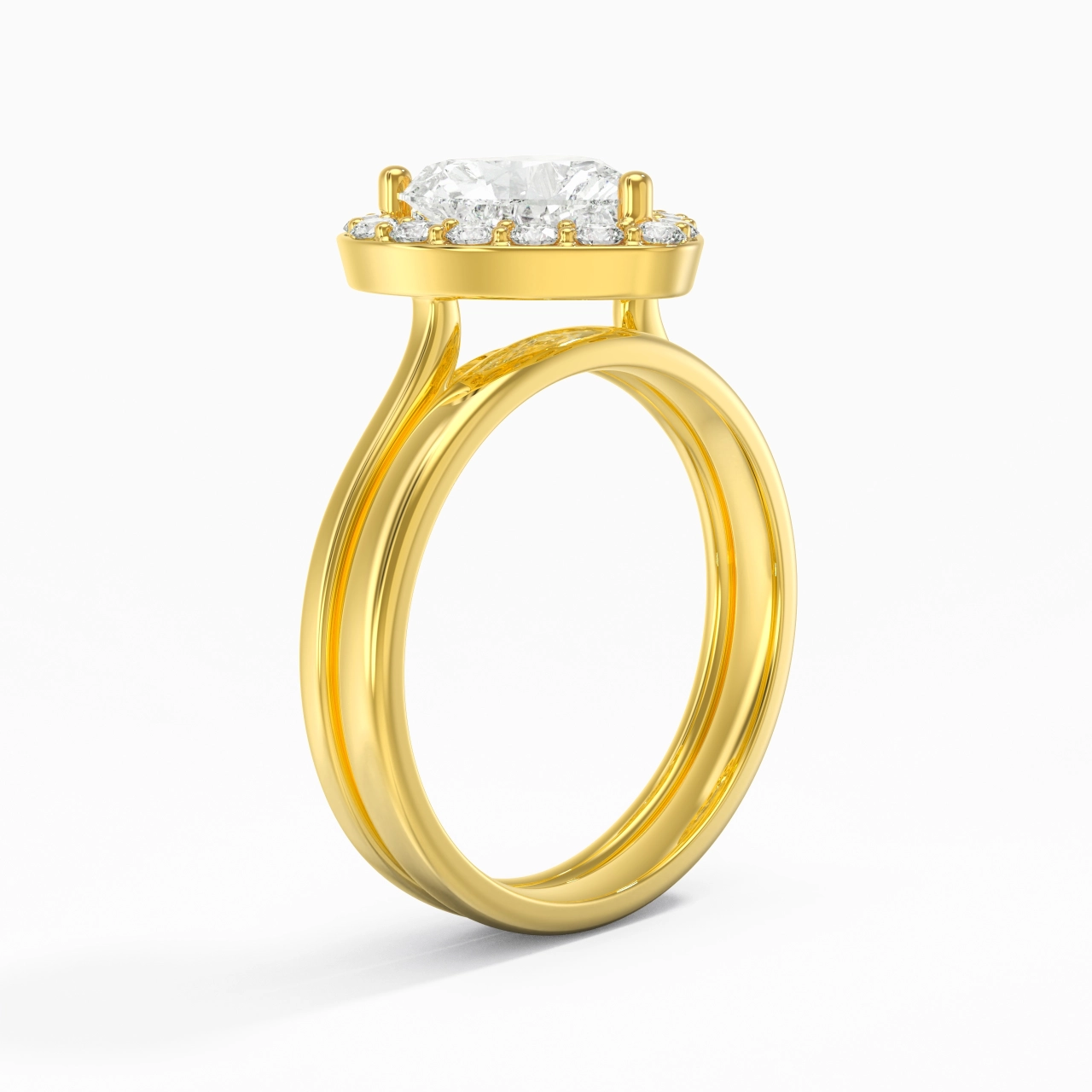 Plated Art Deco Bridal Set
