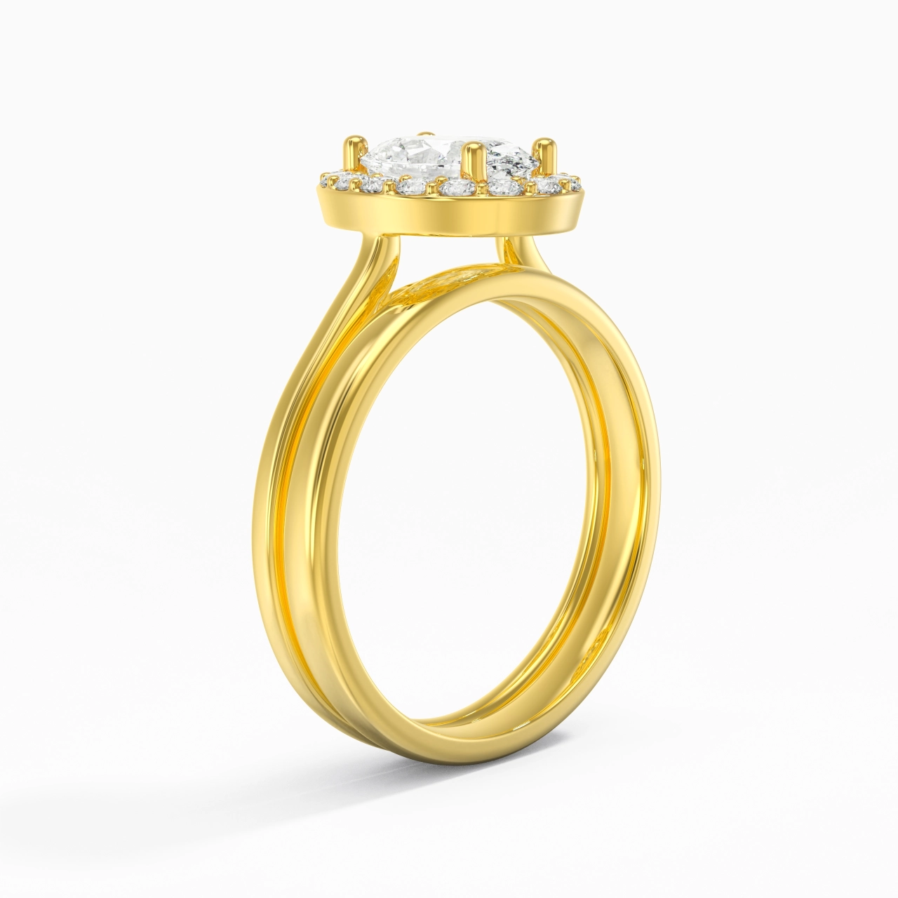 Plated Art Deco Bridal Set