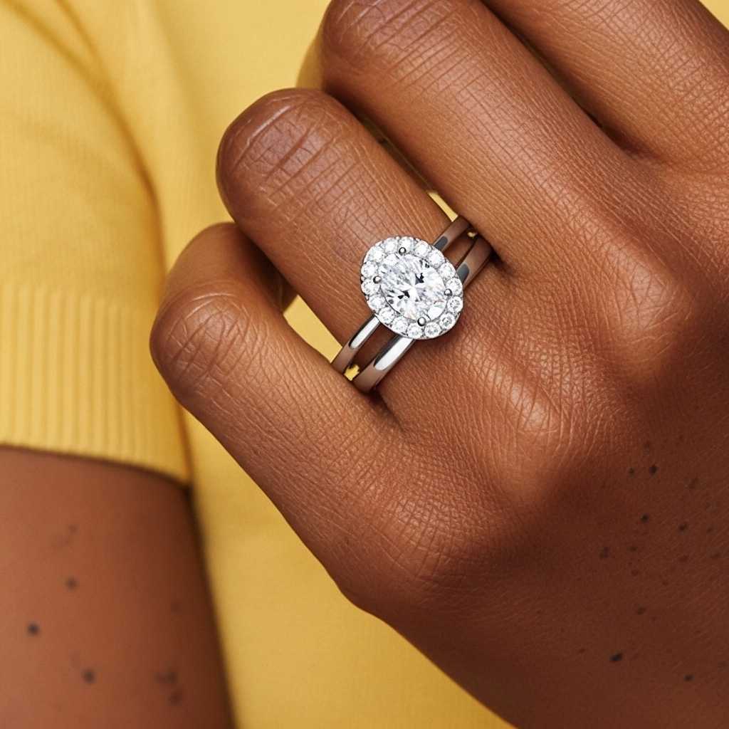 Chapado Art Deco Conjunto Nupcial