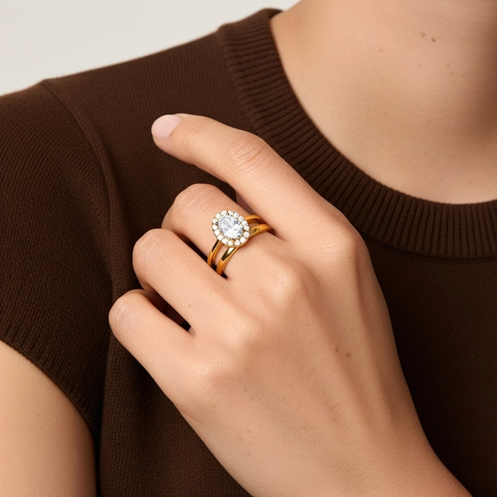 Plaqué Art Déco Ensemble nuptial