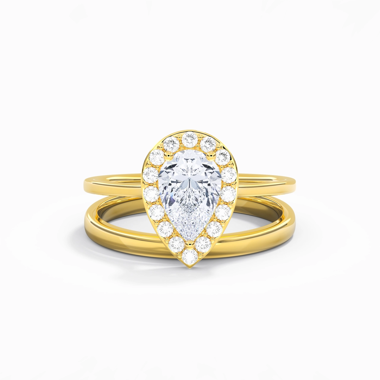 Plated Art Deco Bridal Set