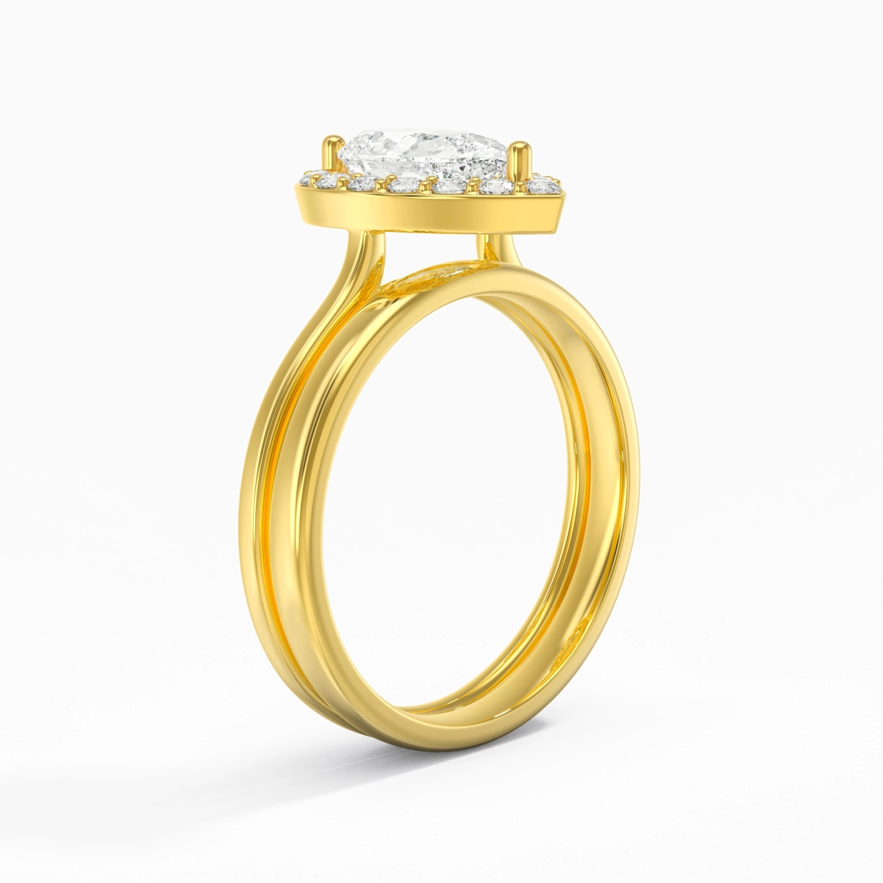 Plated Art Deco Bridal Set