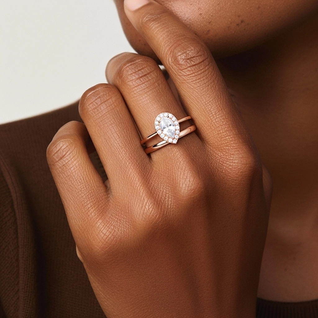 Plated Art Deco Bridal Set