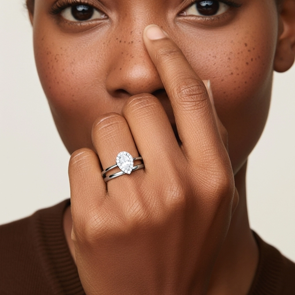 Plated Art Deco Bridal Set