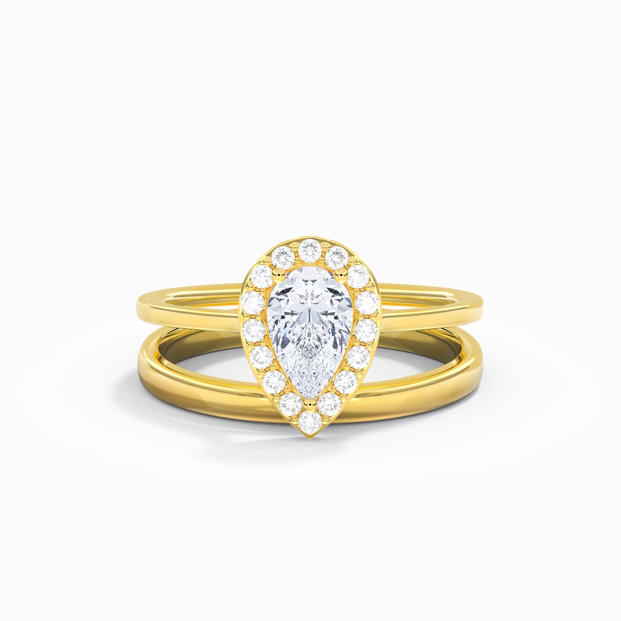 Plated Art Deco Bridal Set
