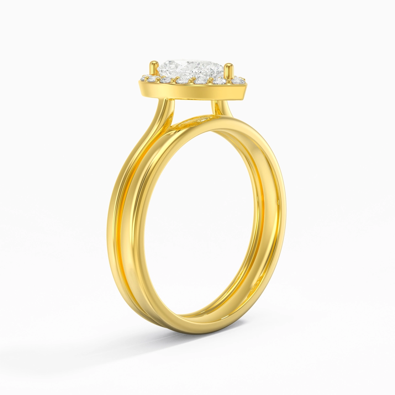 Plated Art Deco Bridal Set