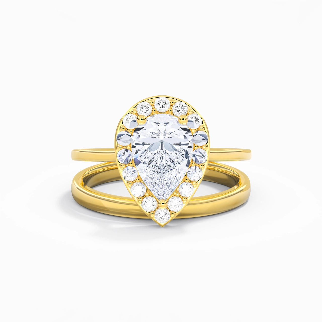 Plated Art Deco Bridal Set