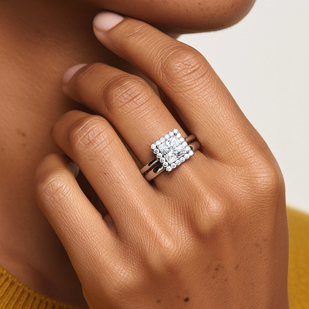 Plated Art Deco Bridal Set