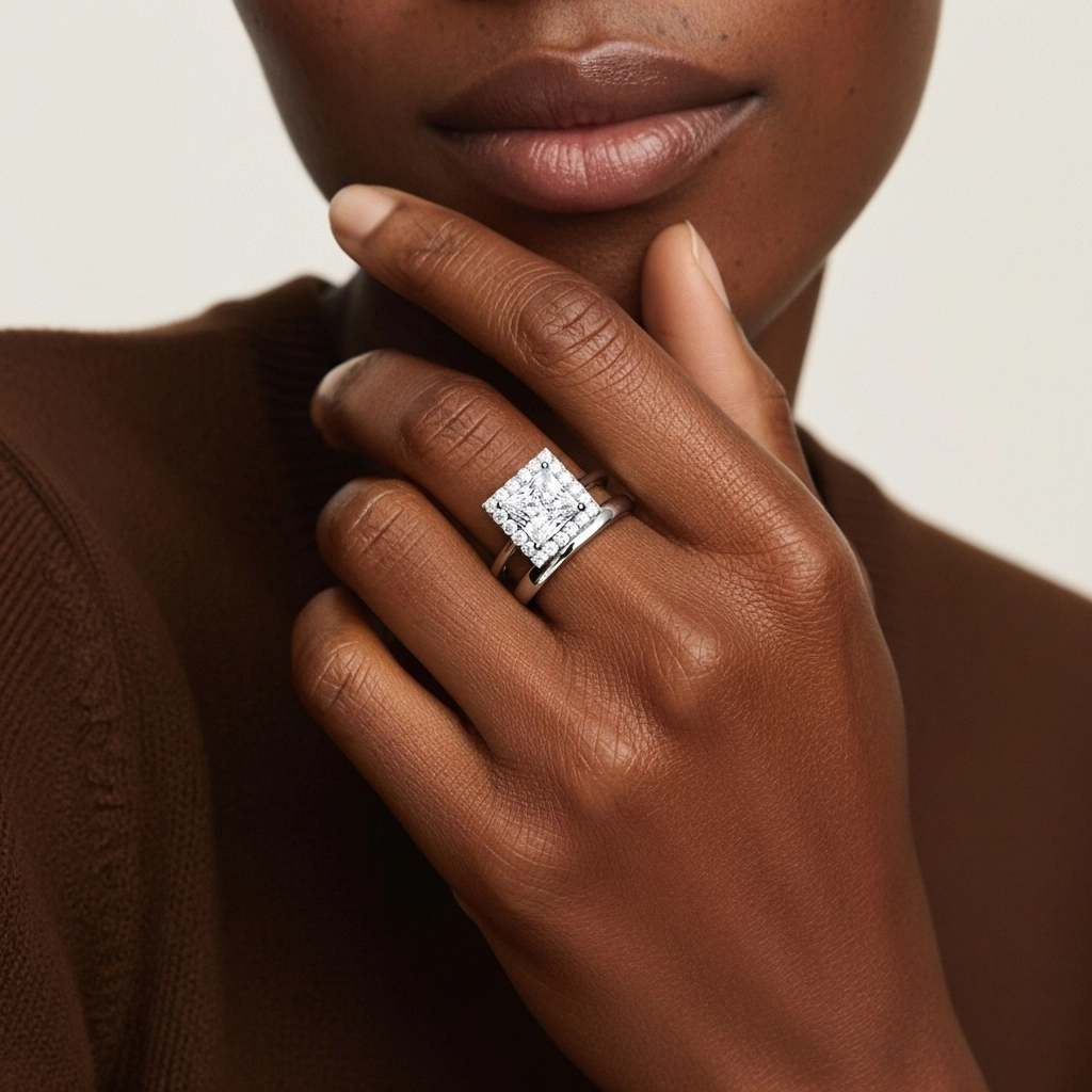 Plated Art Deco Bridal Set