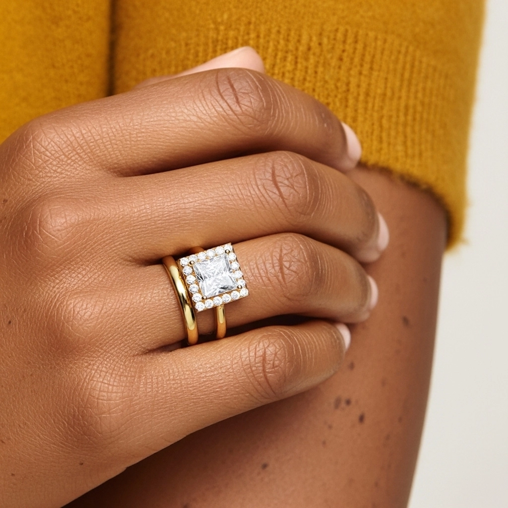 Plated Art Deco Bridal Set