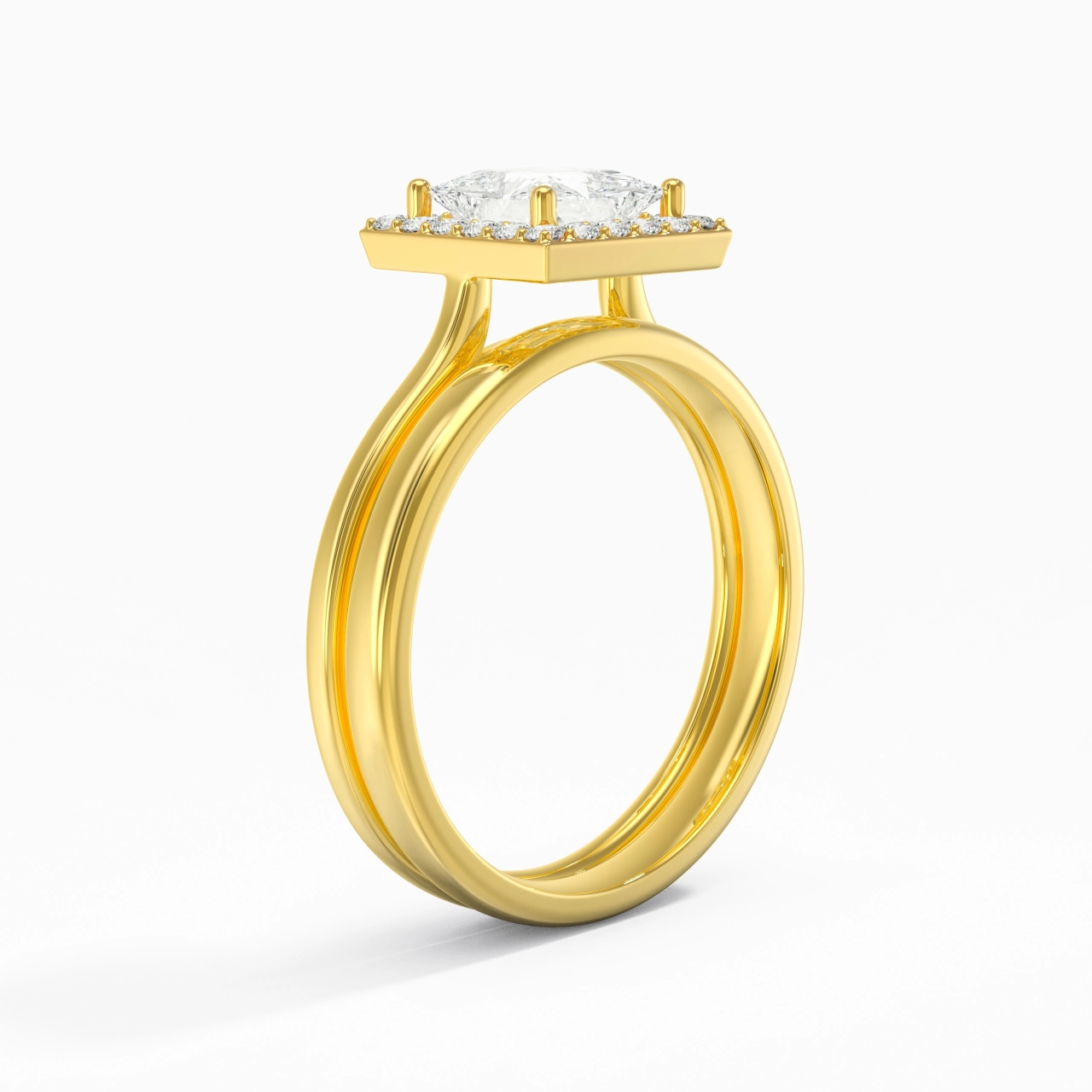 Plated Art Deco Bridal Set