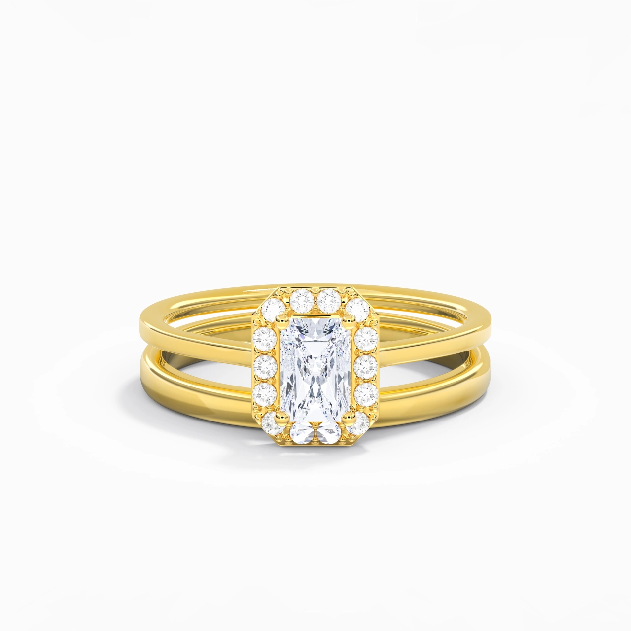 Plated Art Deco Bridal Set
