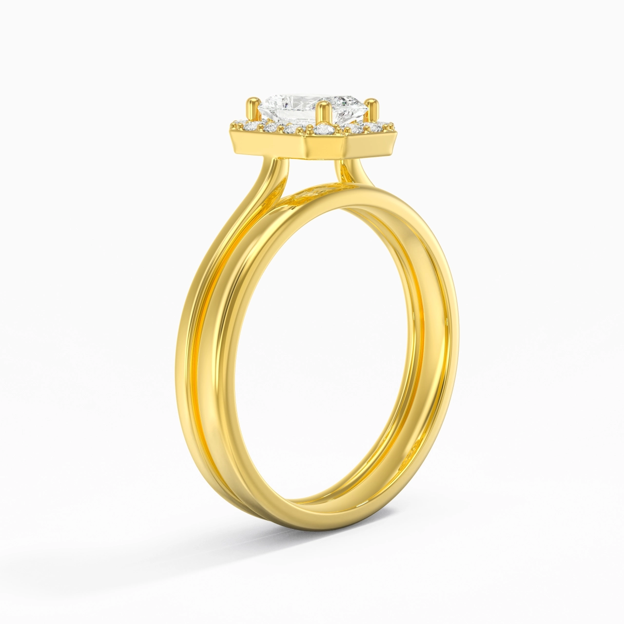 Plated Art Deco Bridal Set