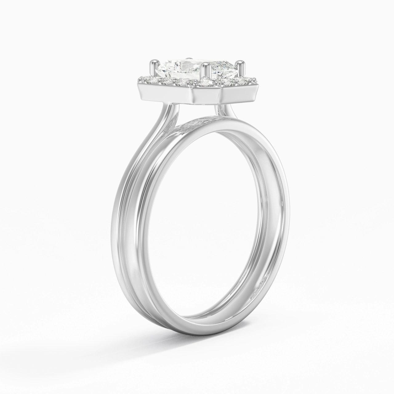 Plated Art Deco Bridal Set