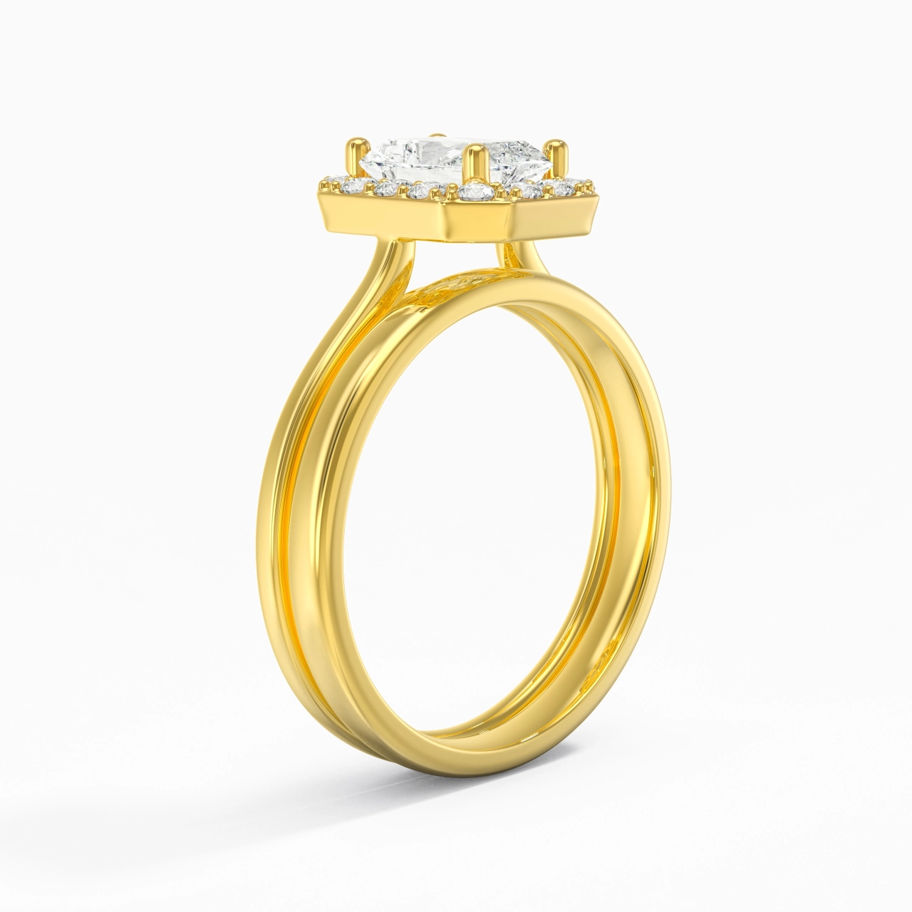 Plated Art Deco Bridal Set