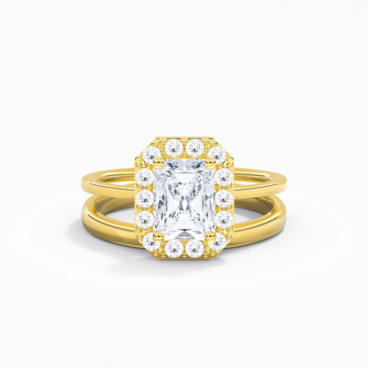 Plated Art Deco Bridal Set