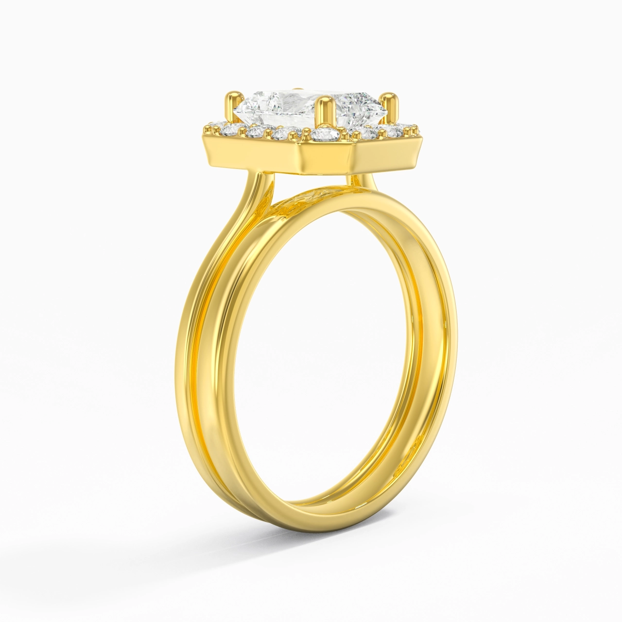 Plated Art Deco Bridal Set