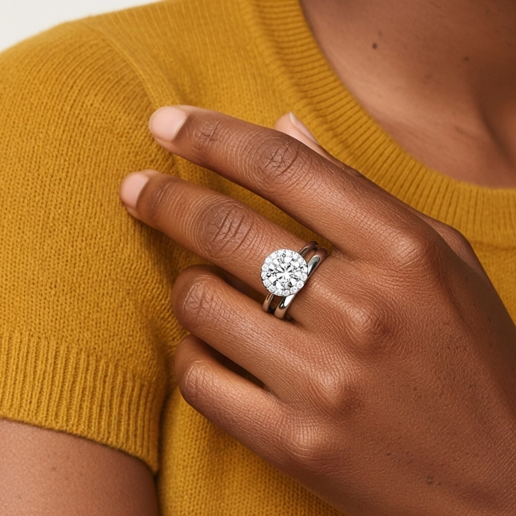 Plated Art Deco Bridal Set