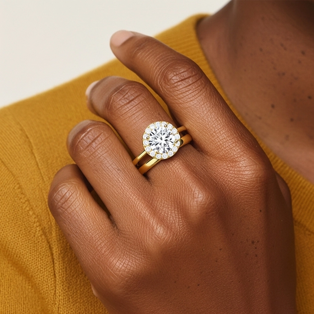 Plated Art Deco Bridal Set