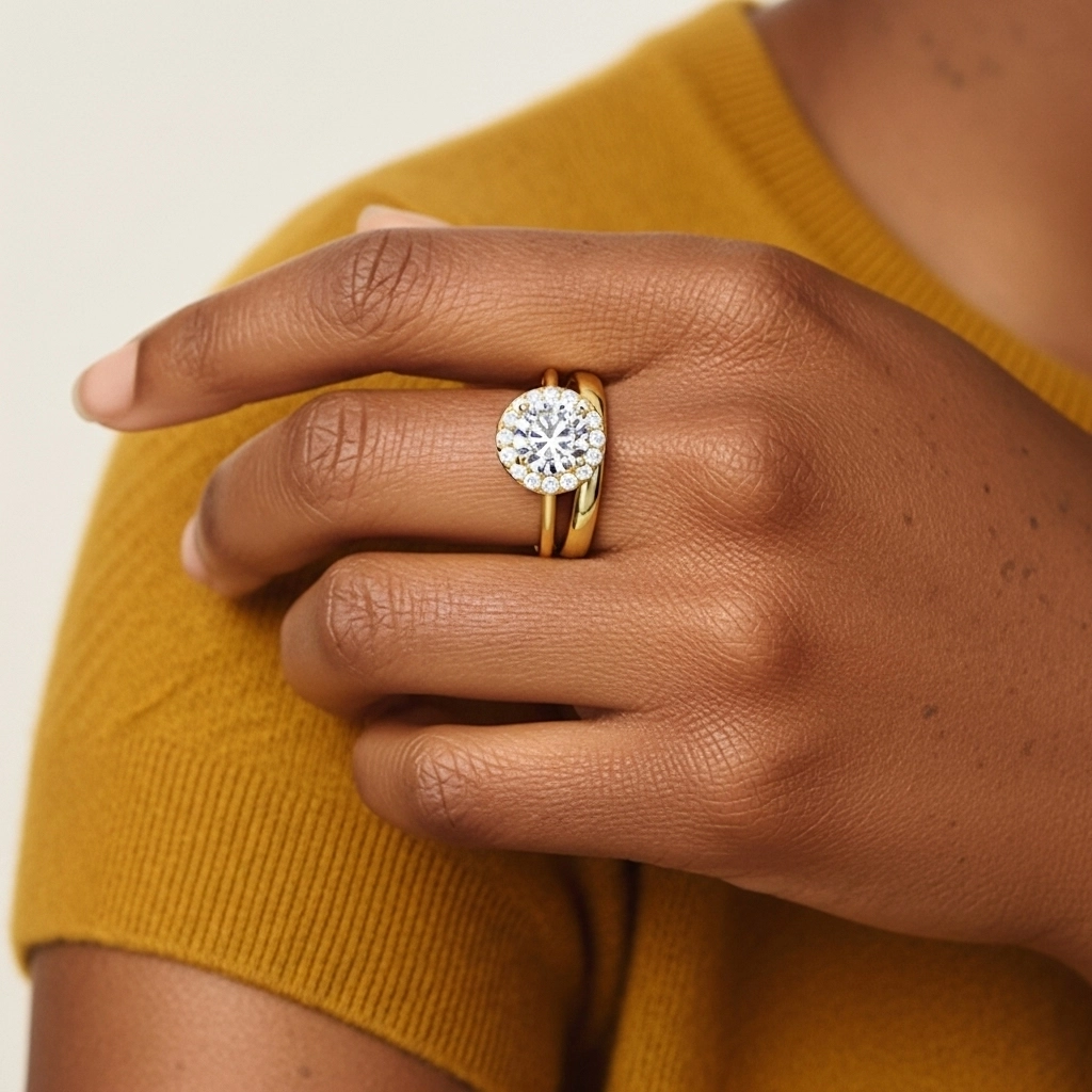 Plated Art Deco Bridal Set