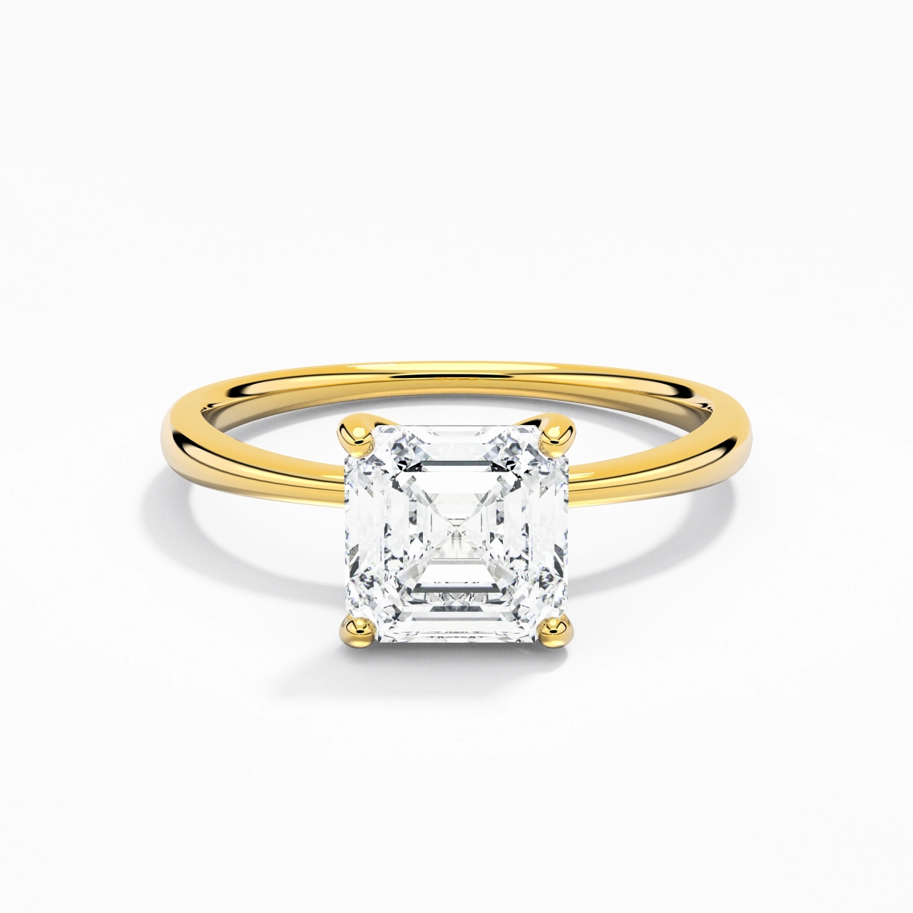 Classic Asscher Cut Engagement Ring