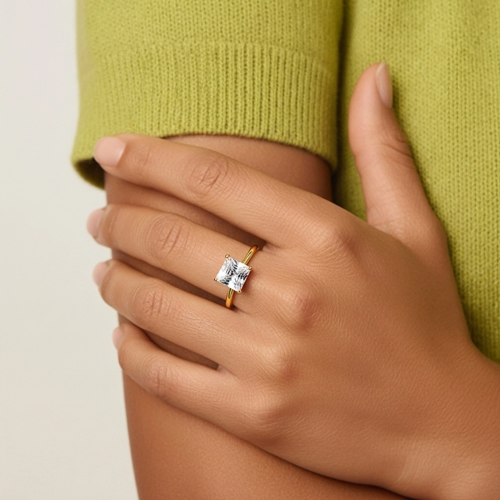 Classic Asscher Cut Engagement Ring