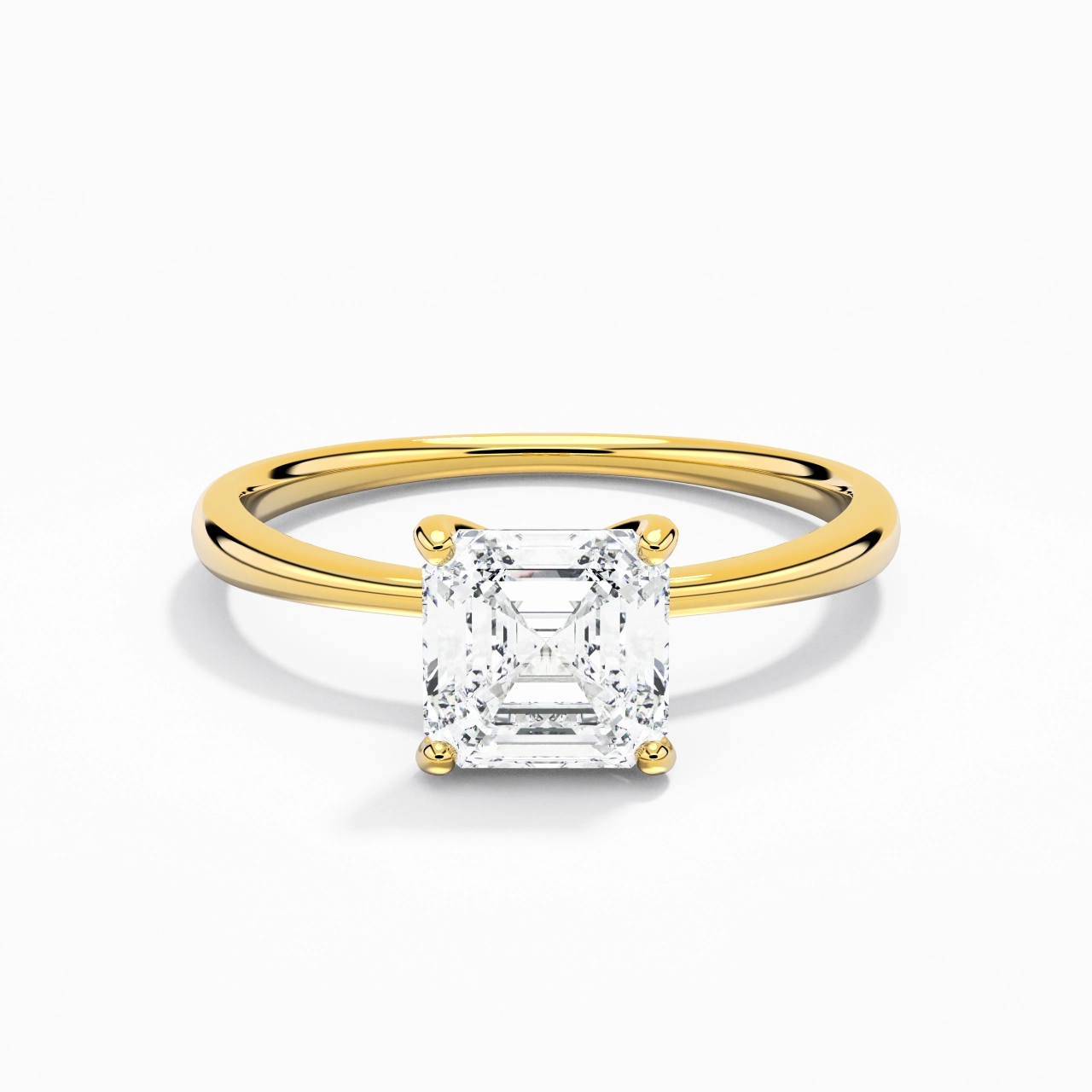 Classic Asscher Cut Engagement Ring