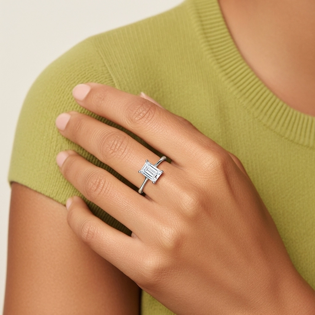 Classic Emerald Cut Engagement Ring